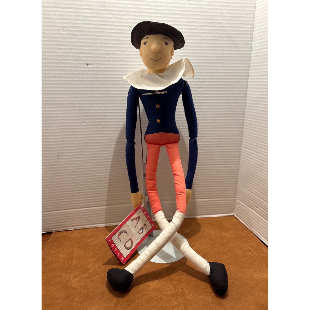 Colonial Williamsburg Hotch Potch 1996 MerryMakers Bendable Alphabet Plush Doll